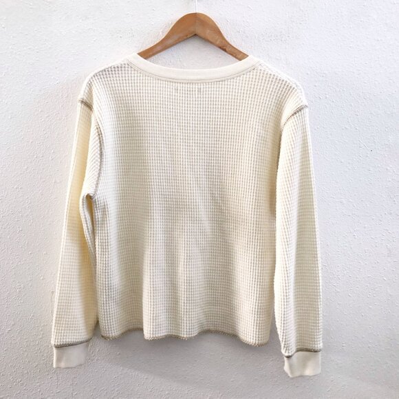 MADEWELL Waffle Split-Neck Crop Tee Size Small - Picture 3 of 10